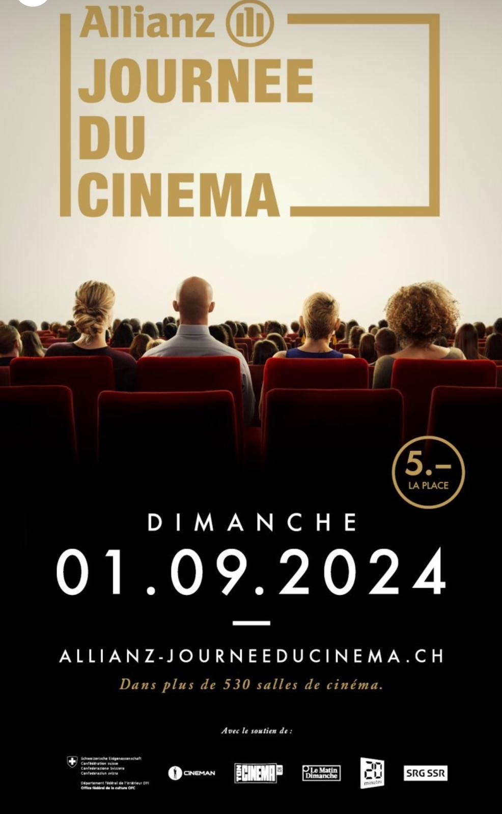 Journée du cinéma le 1er septembre 2024 à Cinémont